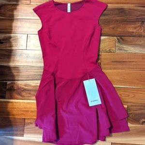 Lululemon Everlux Mesh back tennis dress size 4 Berry color